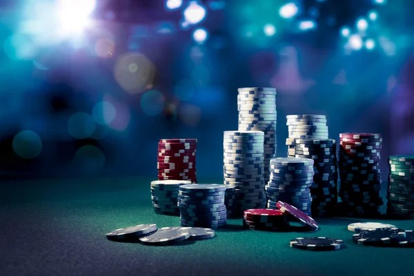 Studio environment with multiple live blackjack dealing stations
